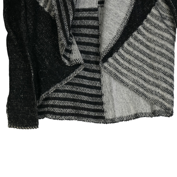 Cabi Black Gray Cardigan Sweater Women Small Wool Blend Patchwork Style 483 - Picture 3 of 9